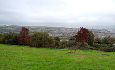 Landscape View Overlooking Derry and the River Foyle from Eskaheen in County Donegal