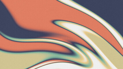 Warm Abstract Background with Orange and Pale Green Grainy Liquid Flow and Soft Texture