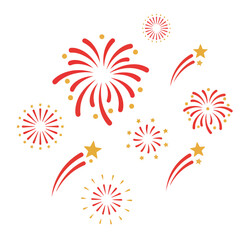 Vibrant Fireworks Display Illuminates Happy Chinese New Year Celebration