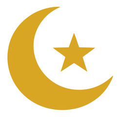 golden moon and star button islamic ramadhan