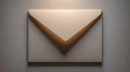 Elegant envelope design with soft lighting and subtle texture for inspiring communication materials