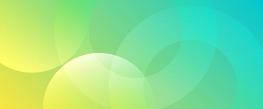 A fresh, modern vector background featuring soft, overlapping circular gradients in lime green and yellow. Perfect for eco-friendly branding and summer digital headers.