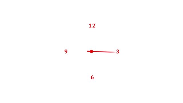 Clock spinning, watch animation on transparent background with alpha channel. Clock icon flat style 24 hours day fast speed with moving timer clock rotation.4k video