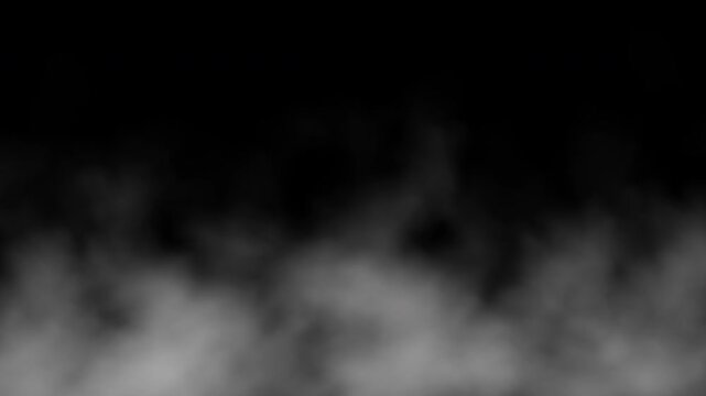 Smoke, fog or mist effect - Loop overlay effect with alpha channel in 4k file. Stock royalty free animation