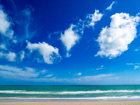 View of the sea on the northeast coast of Djerba.