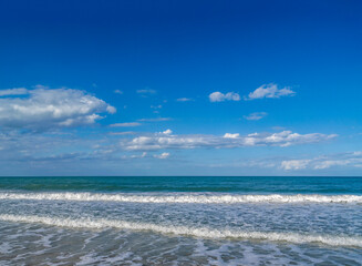 Fototapeta premium View of the sea on the northeast coast of Djerba.