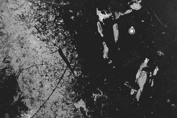 Abstract Distressed Monochrome Surface with Scratches and Splatters