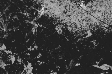 Abstract Distressed Monochrome Surface with Scratches and Splatters