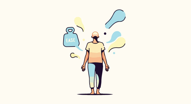 Psychological Ease State and Mental Comfort and Relief illustration