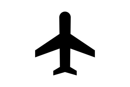 Black Airplane Flight Mode Icon Silhouette Graphic for Travel Interface isolated on transparent background airplane flight mode black travel icon silhouette graphic plane transport