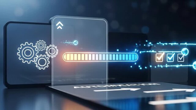 Multi-Agent AI Systems Concept with Glowing Neon Elements