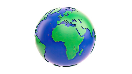 Fototapeta premium 3D Globe - Africa and Europe