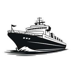 Obraz premium silhouette of a ship