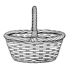 hand drawn basket