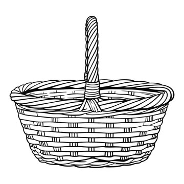 hand drawn basket