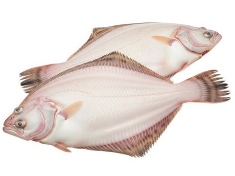 Freshly caught flatfish pair