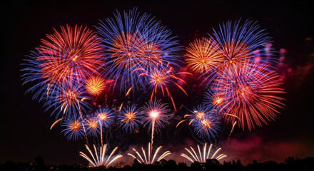Multicolor Fireworks Display at Night &ndash; Editorial Image of Celebration and Public Festivity