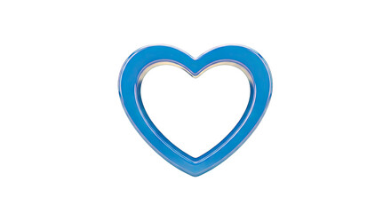Blue Heart Outline