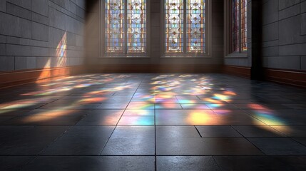 Sunlight Casting Vibrant Colors Through