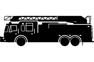 Fire Truck Silhouette Design