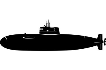 Silhouette of a Submarine