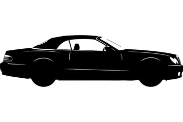Black Convertible Car Silhouette