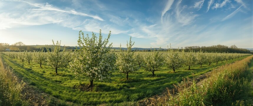 Nursery for Apple trees in the Flevopolder, Netherlands