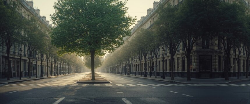During COVID-19 lockdown in Paris, scene at place de la Nation