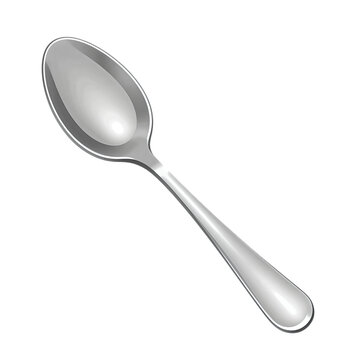 Shiny silver tablespoon isolated