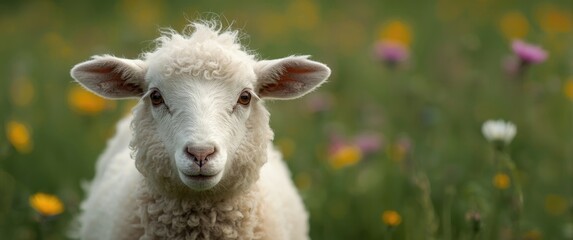 Obraz premium Comical sheep head image