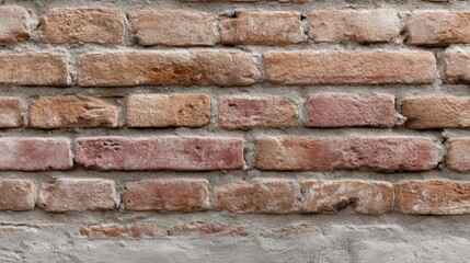 Obraz premium Rustic Brick Wall Texture with Warm Tones and Subtle Variations Ideal for Interior Design, Architecture, and Backgrounds in Creative Projects