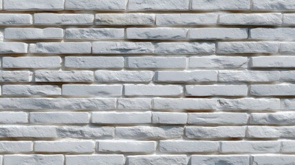 Obraz premium Textured White Brick Wall Design in Contemporary Style Perfect for Modern Interiors and Architectural Backgrounds in Residential and Commercial Spaces