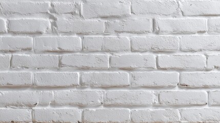 Fototapeta premium Textured White Brick Wall in Close-Up View for Use in Interior Design, Architecture, and Background Decor Projects