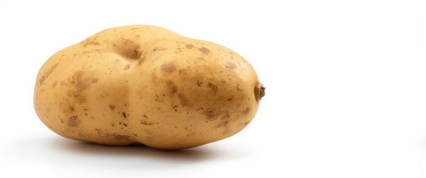 Big potato fruit on plain white background