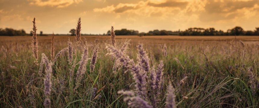 Proliferation of purple moor grass in the nature reserve setting, nature, grass, earth, environment, field, ground, Netherlands, biodiversity