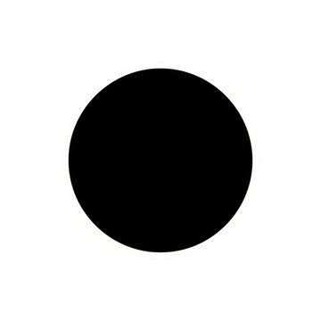 Simple black circle isolated on transparent background