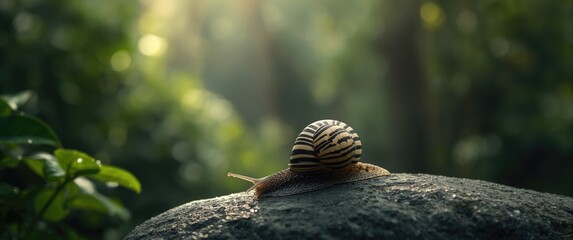 Fototapeta premium Neritina natalensis: Zebra Nerite Snail Overview