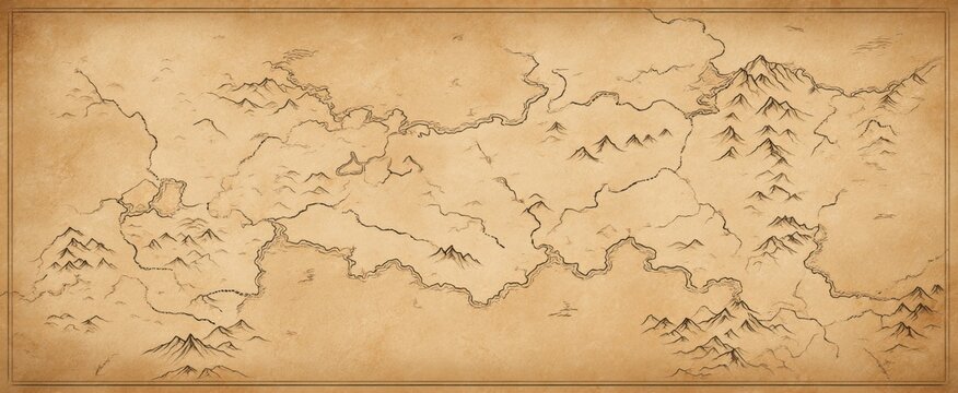 evocative fantasy map illustration captures adventure on aged parchment in a modern creation
