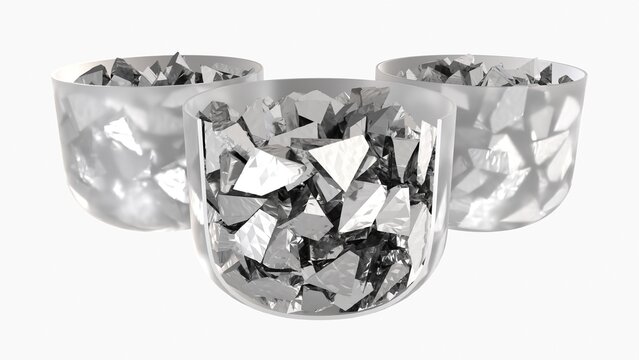 Polycrystalline Silicon in a Quartz Crucible (Semiconductor Process)