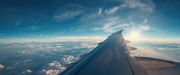 Obraz premium Flying Over Beautiful Landscapes Seen from an Aircraft Window