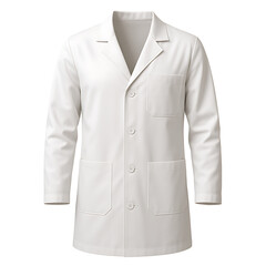 Doctor lab coat healthcare clothing isolated on transparent background