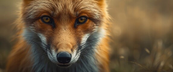 Obraz premium Close-up of a Red Fox's Head