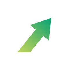 Green Upward Growth Arrow for Business and Financial Success
