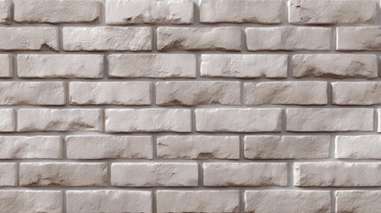 Fototapeta premium Textured light gray brick wall with uneven surfaces and natural imperfections creating a rustic and charming appearance for interior or exterior design projects