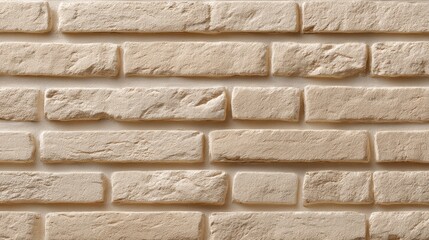 Natural Beige Brick Wall Texture for Interior Design, Backgrounds, and Home Decor with Rustic and Modern Aesthetics in a Clean Environment