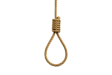 Rope loop with knot isolated on transparent background