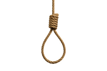 Rope noose knot symbol isolated on transparent background