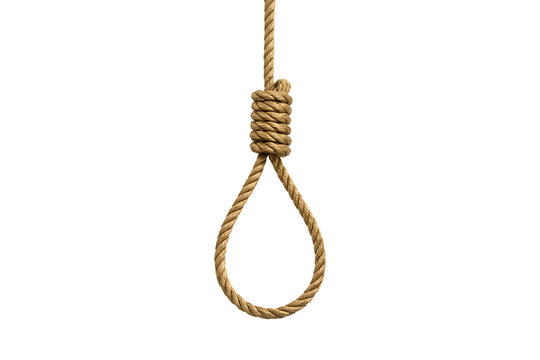 Rope loop with knot isolated on transparent background