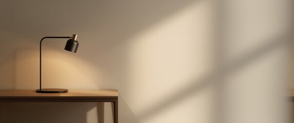 Chic lamp ornament on table with vibrant backdrop