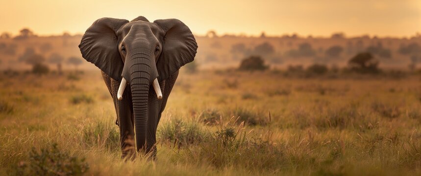 African Elephant (Loxodonta africana) with a wise and compassionate gaze, part of the big five animals